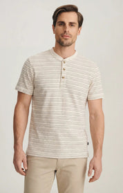 Striped Henley In Beige