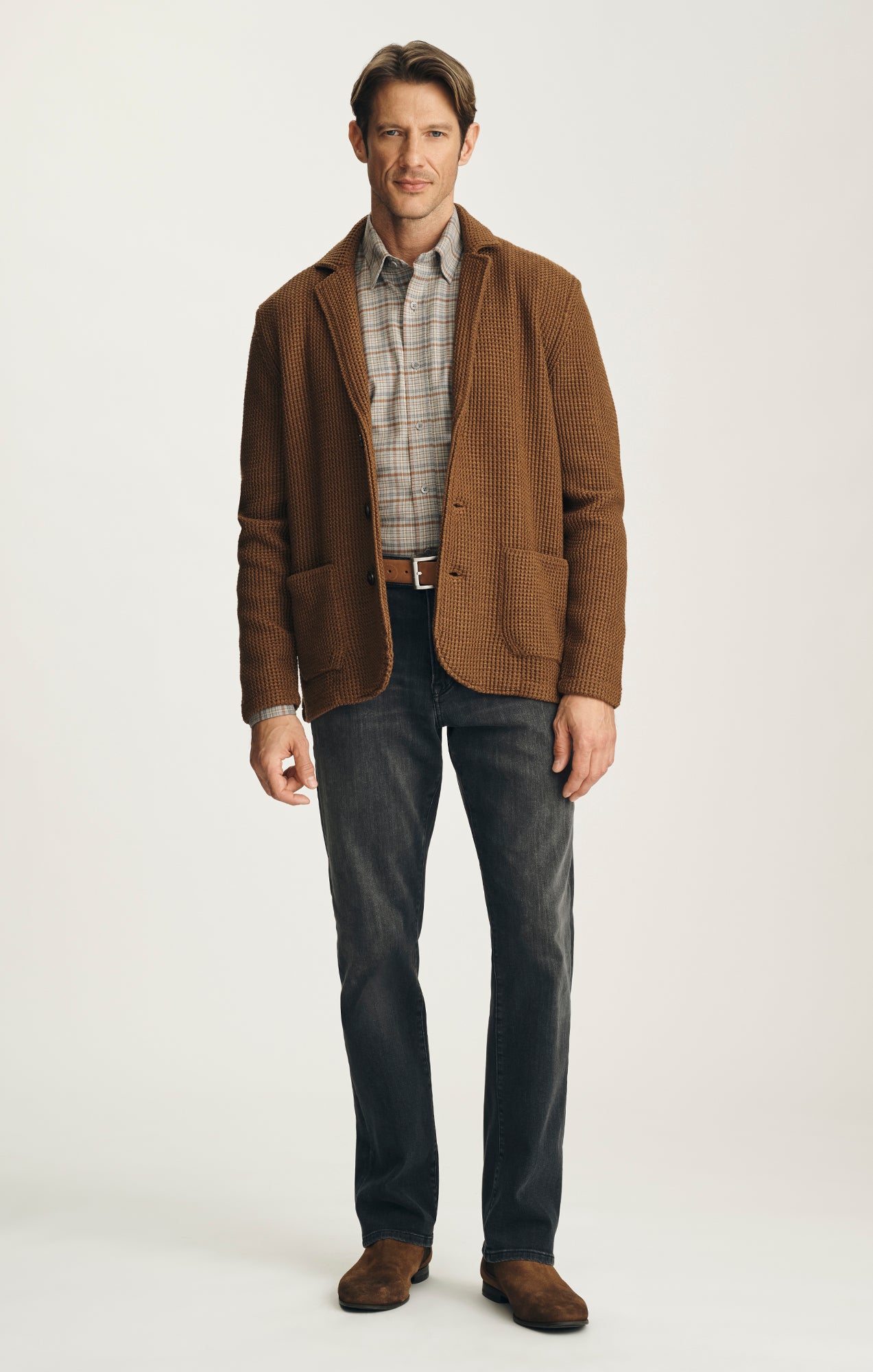 Birch Knit Blazer in Terracotta