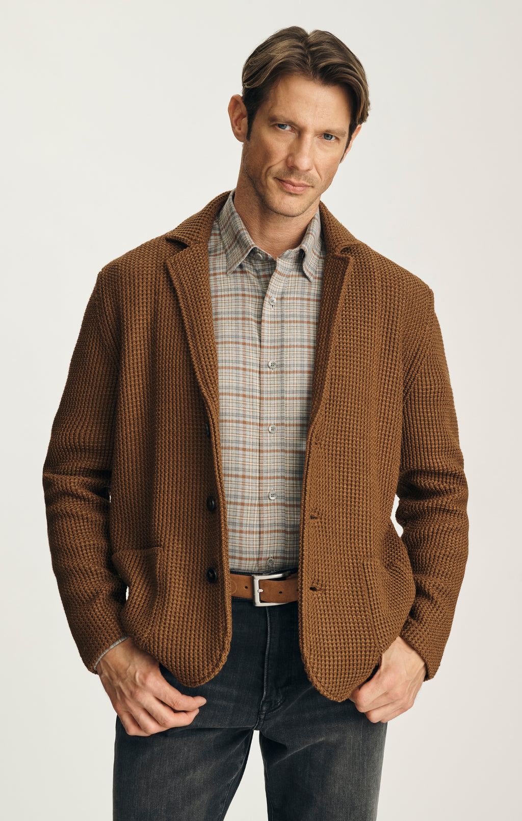 Birch Knit Blazer in Terracotta
