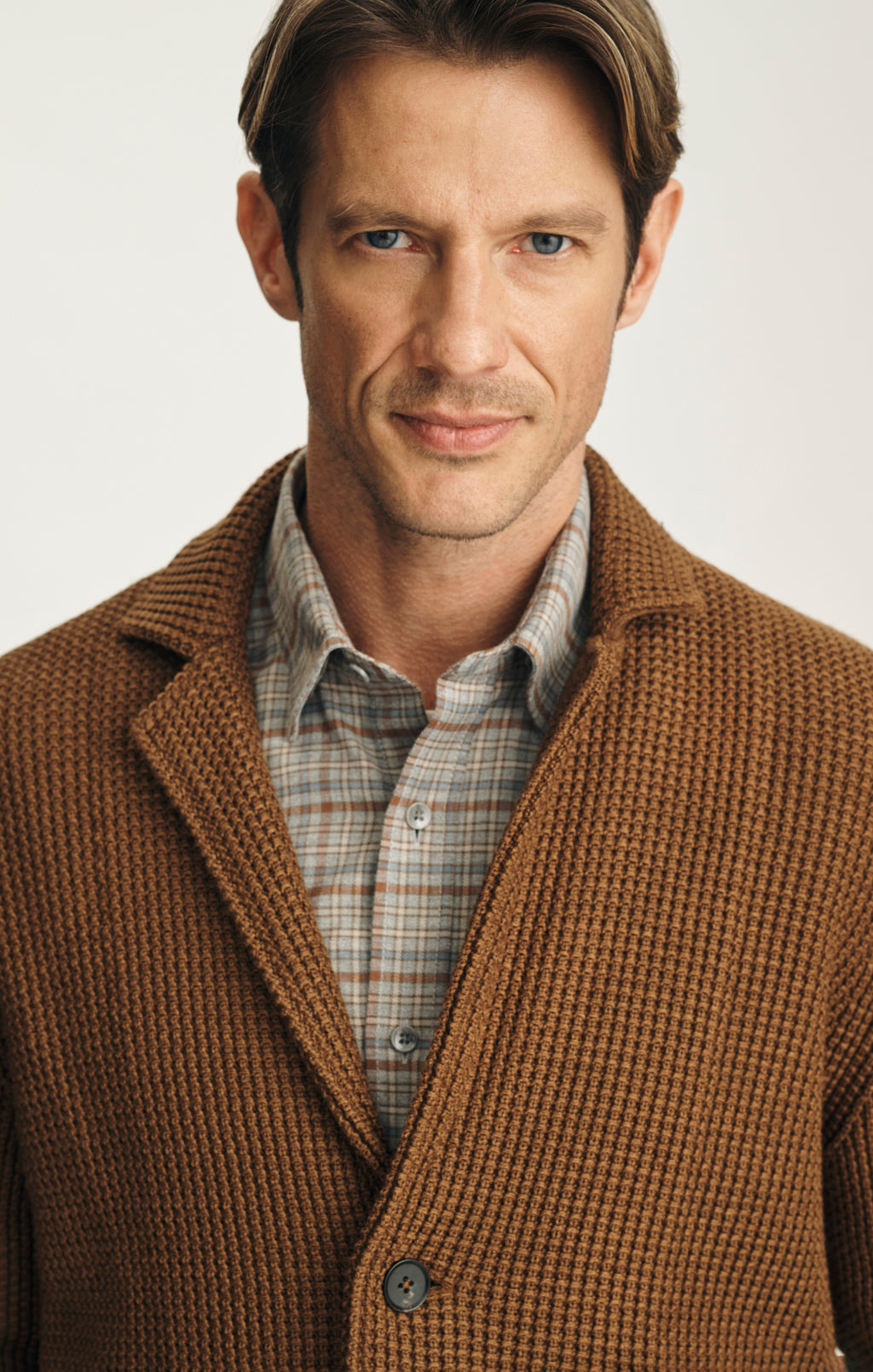 Birch Knit Blazer in Terracotta