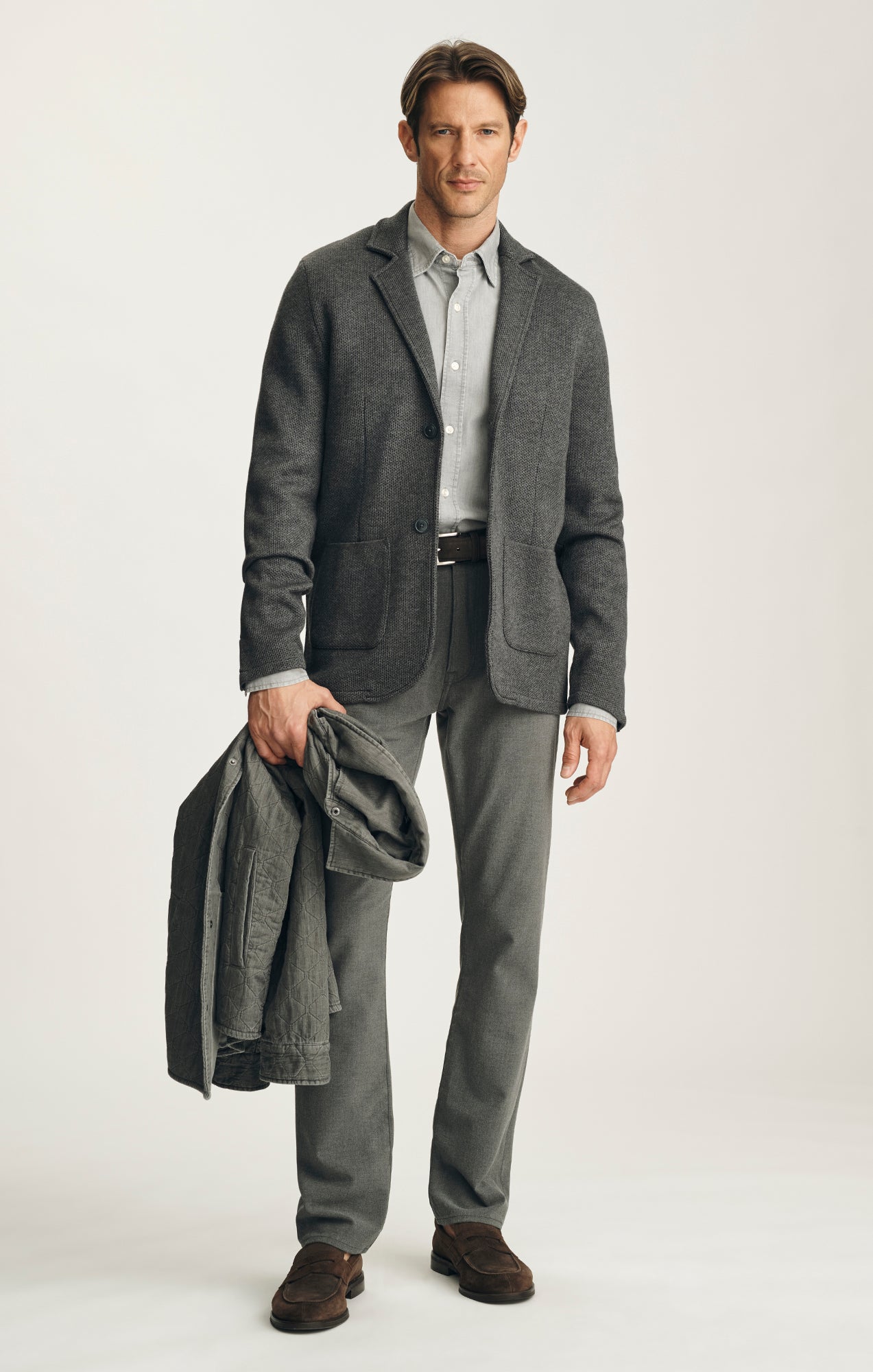 Double Face Blazer in Anthracite Melange