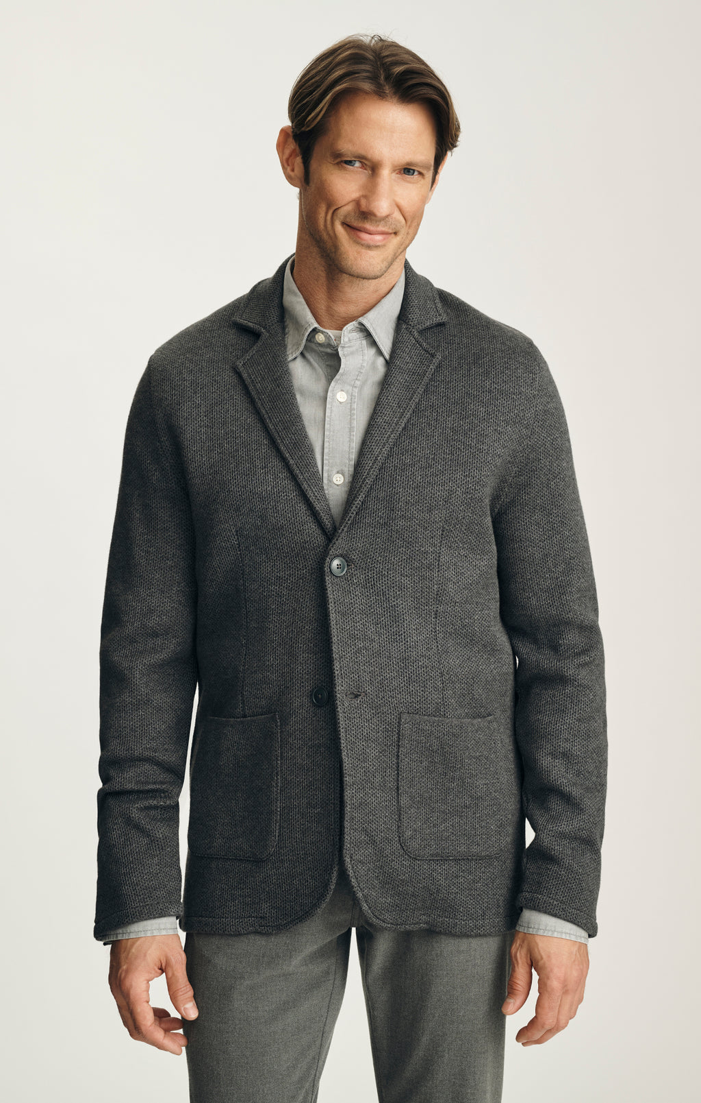 Double Face Blazer in Anthracite Melange