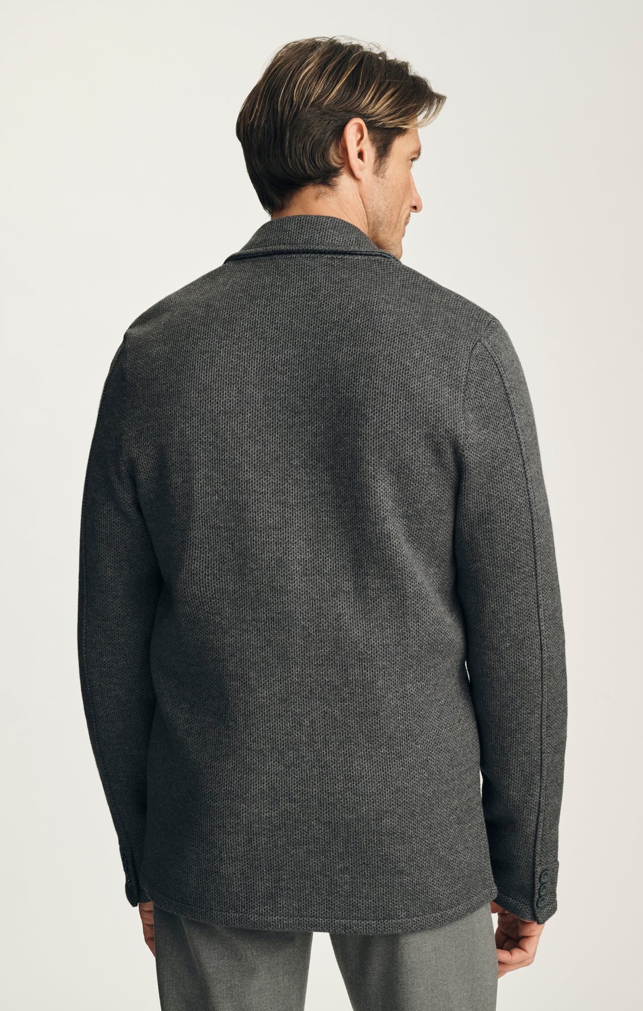 Double Face Blazer in Anthracite Melange