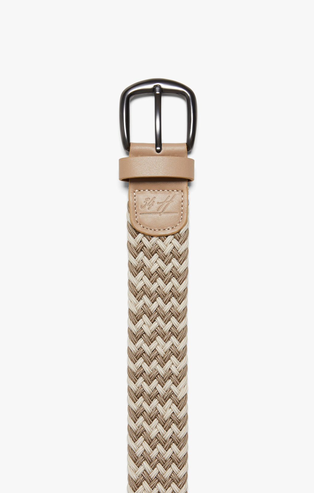 Elastic Belt In Multi Beige