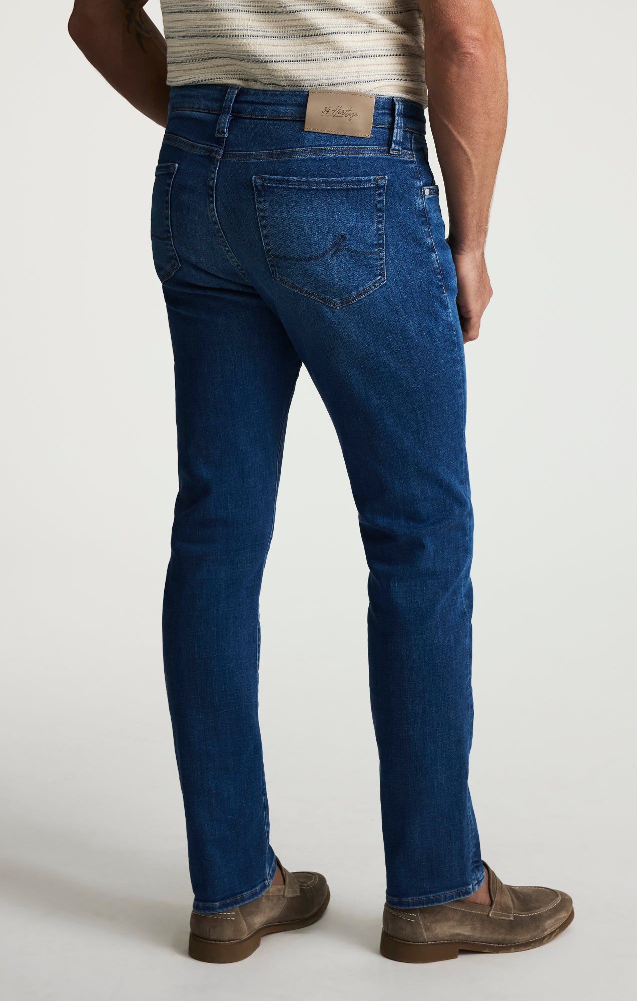 Courage Tapered Leg Jeans In Dark Brushed Organic Ultra