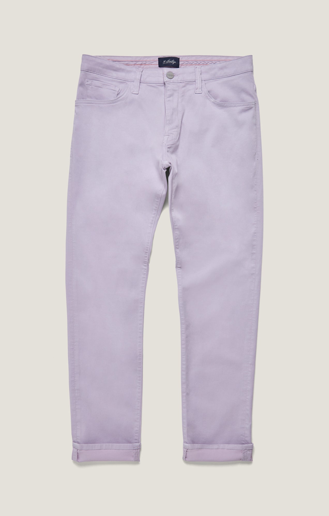 Cool Tapered Pants in Lilac Twill