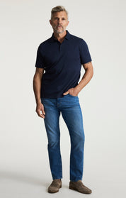 Courage Straight Leg Jeans In Mid Brushed Aerodenim