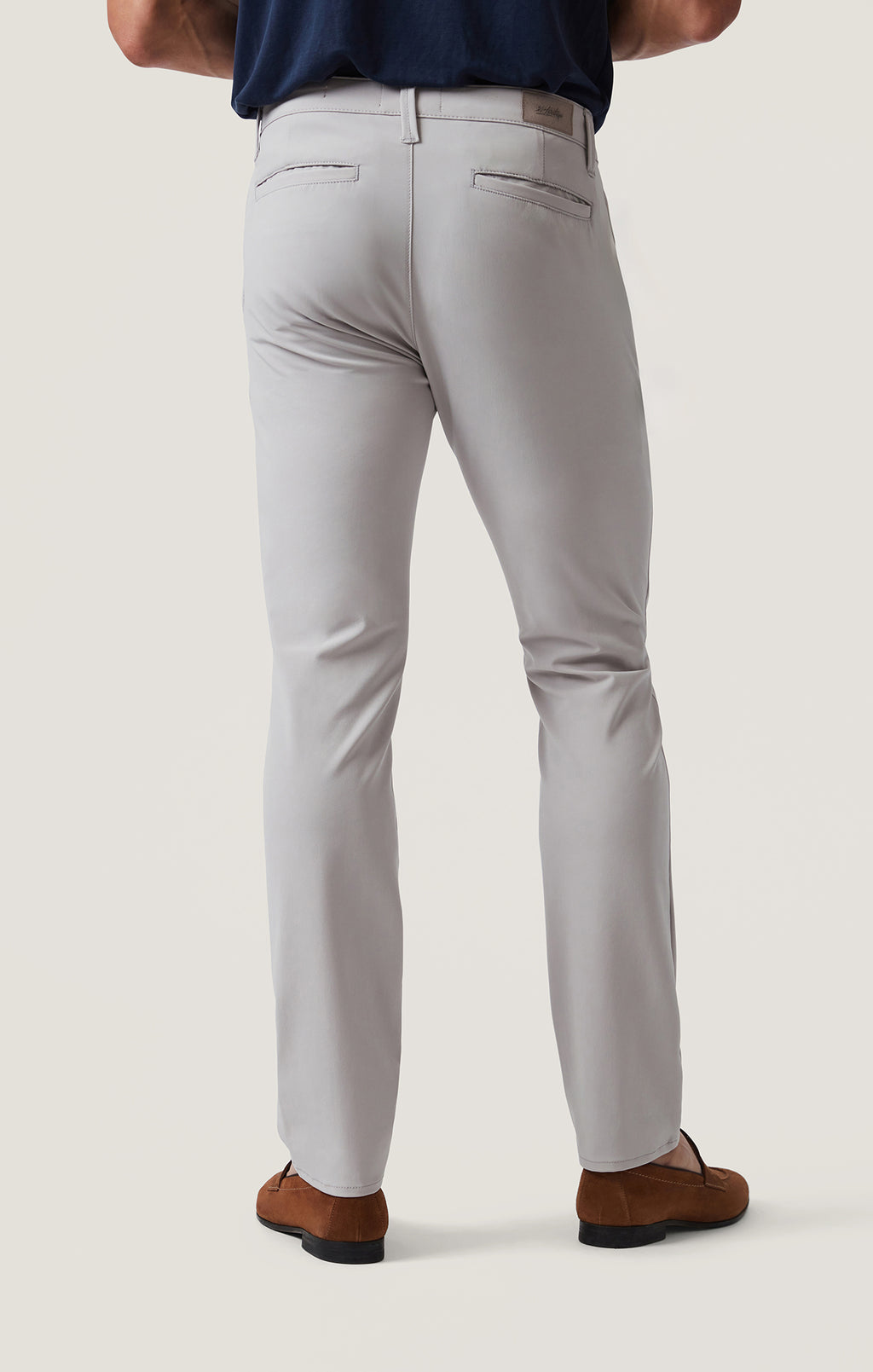 Verona Straight Leg Chino Pants In Grey Commuter Luxe