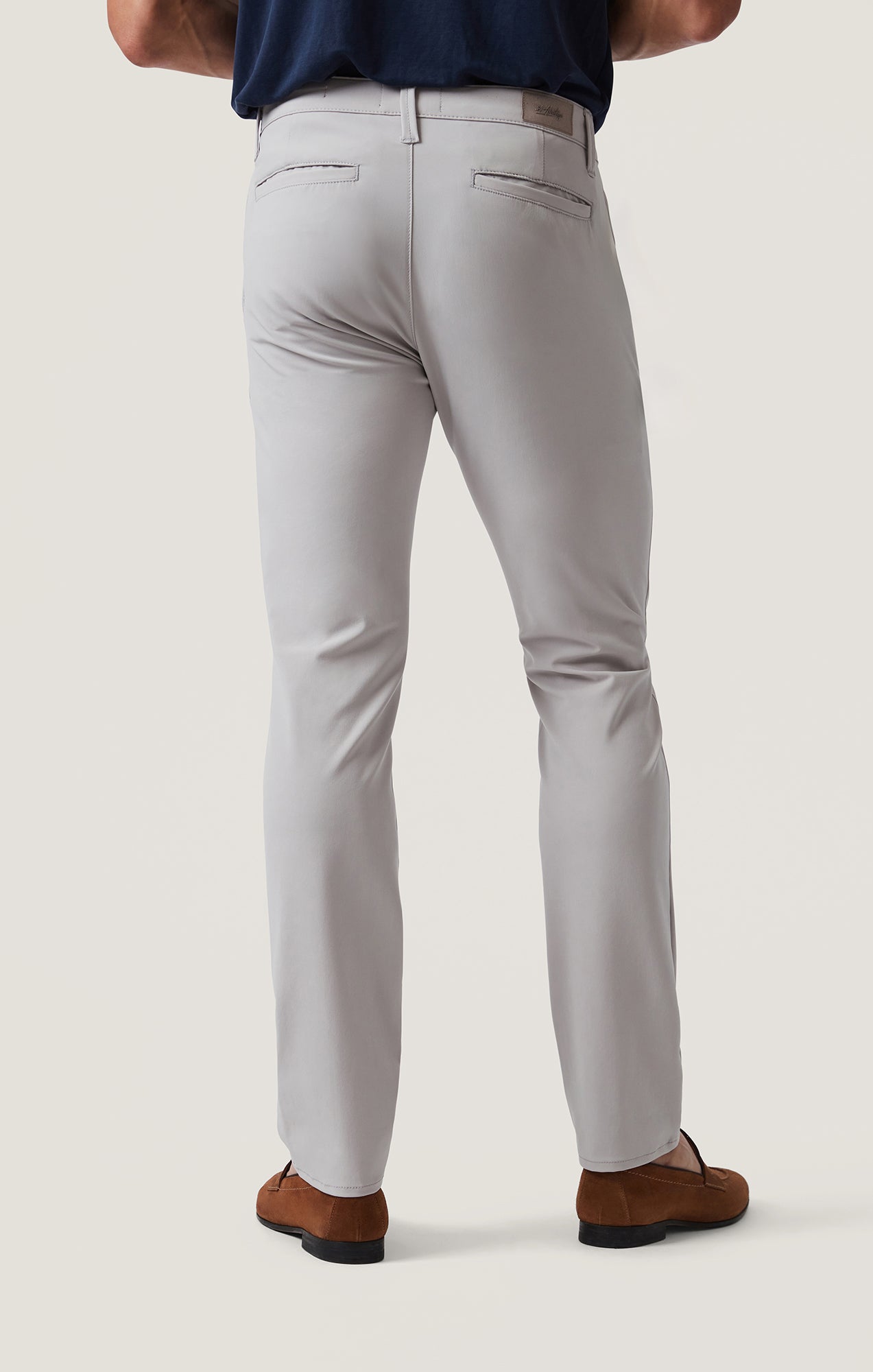 Verona Straight Leg Chino Pants In Grey Commuter Luxe