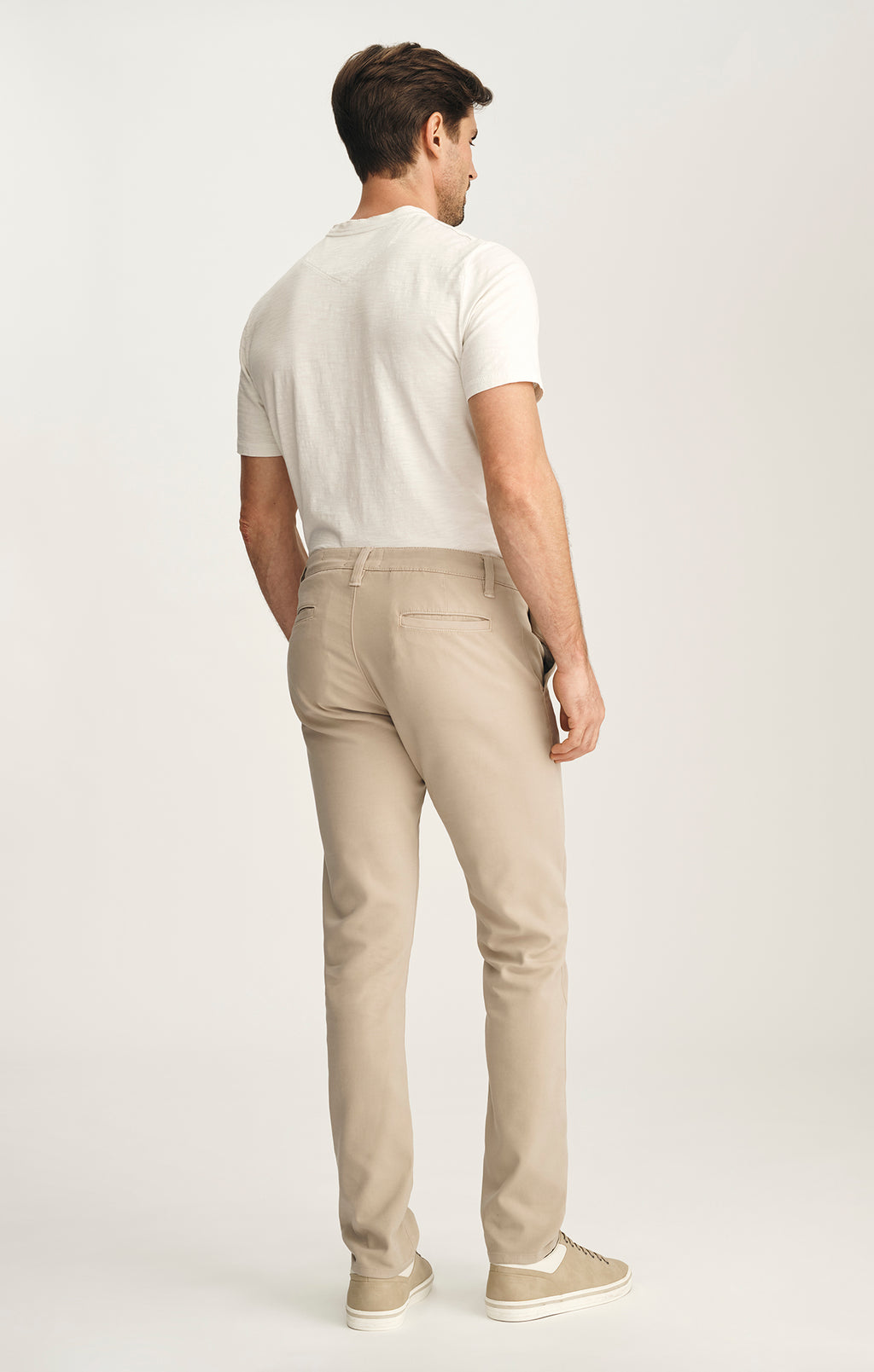 Verona Straight Leg Chino Pants In Mushroom High Flyer
