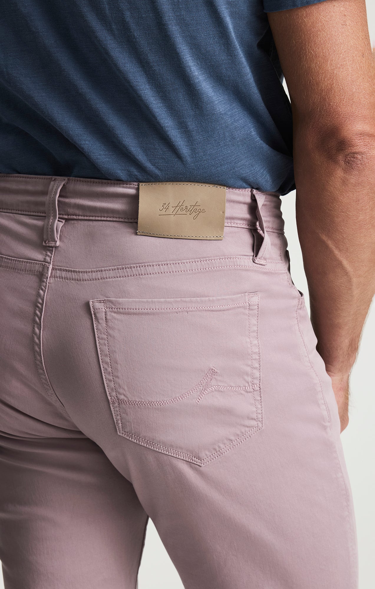 Courage Straight Leg Pants In Lavender Twill