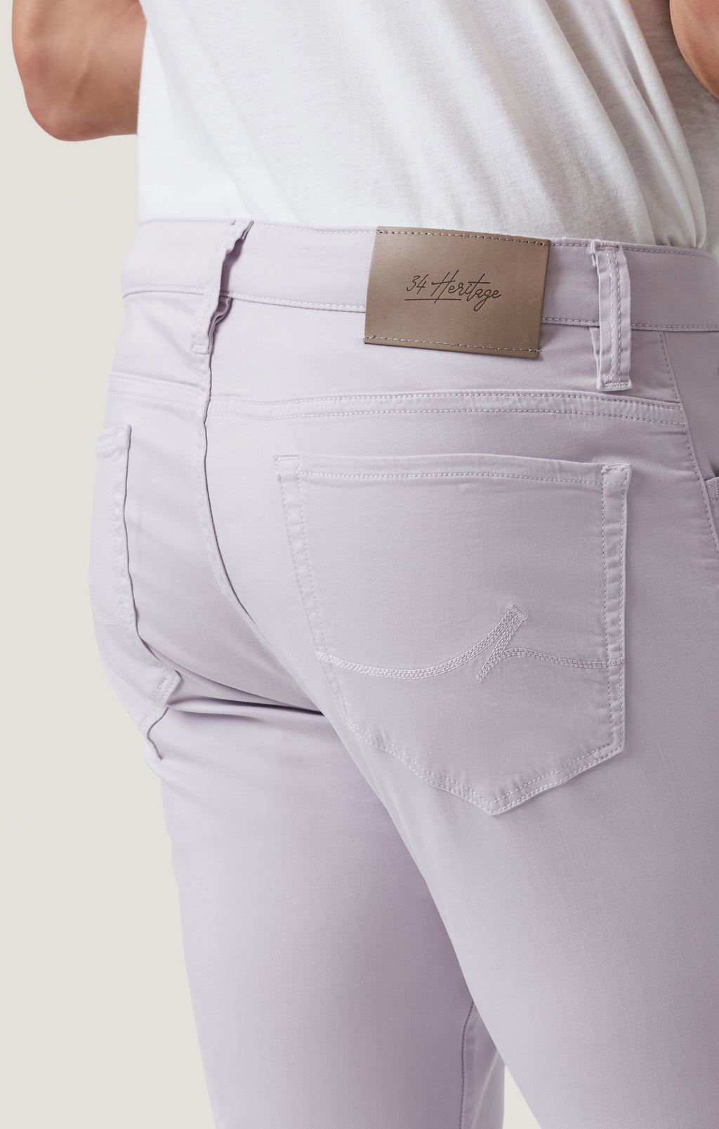 Cool Tapered Pants in Lilac Twill