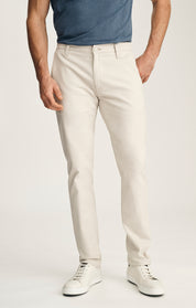 Verona Straight Leg Chino Pants In Oat Honeycomb