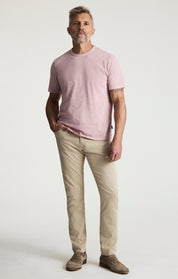 Slub Crew Neck Tshirt In Woodrose