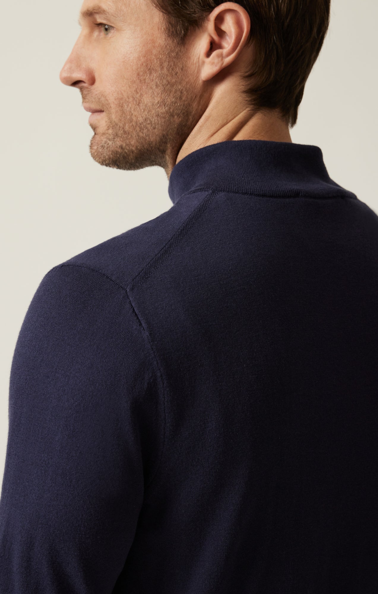 Quarter Zip Sweater In Navy