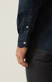 Luxe Twill Shirt In Dress Blues