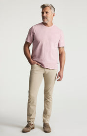 Cool Tapered Leg Pants in Sand Twill