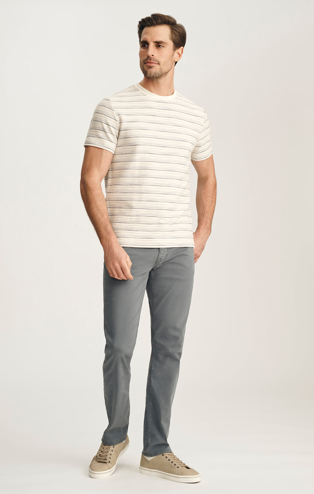 Striped Tee In Beige