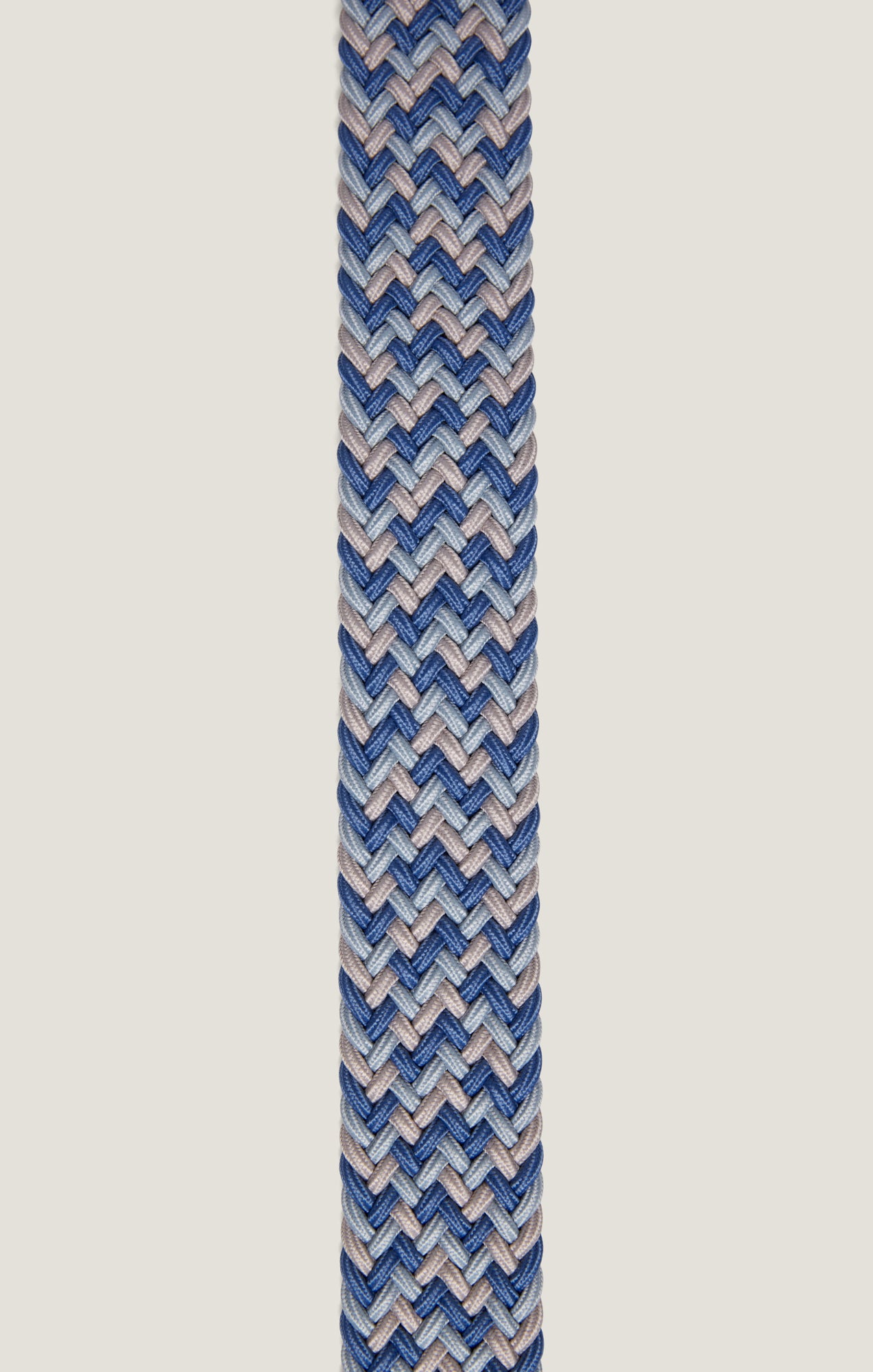 Woven Elastic Belt In Multi Blue