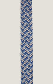 Woven Elastic Belt In Multi Blue