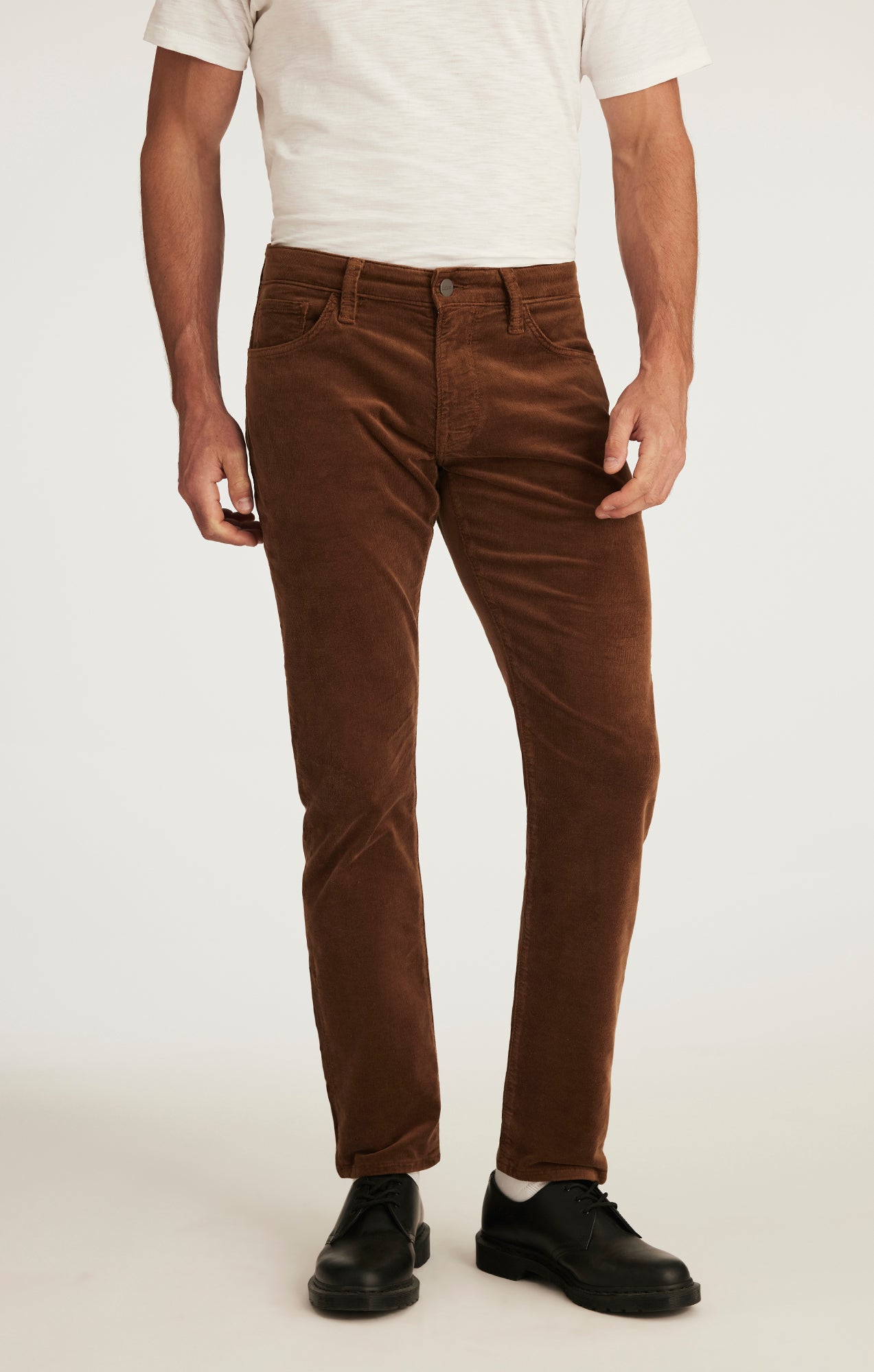 Cool Tapered Leg Pants in Bourbon Cord