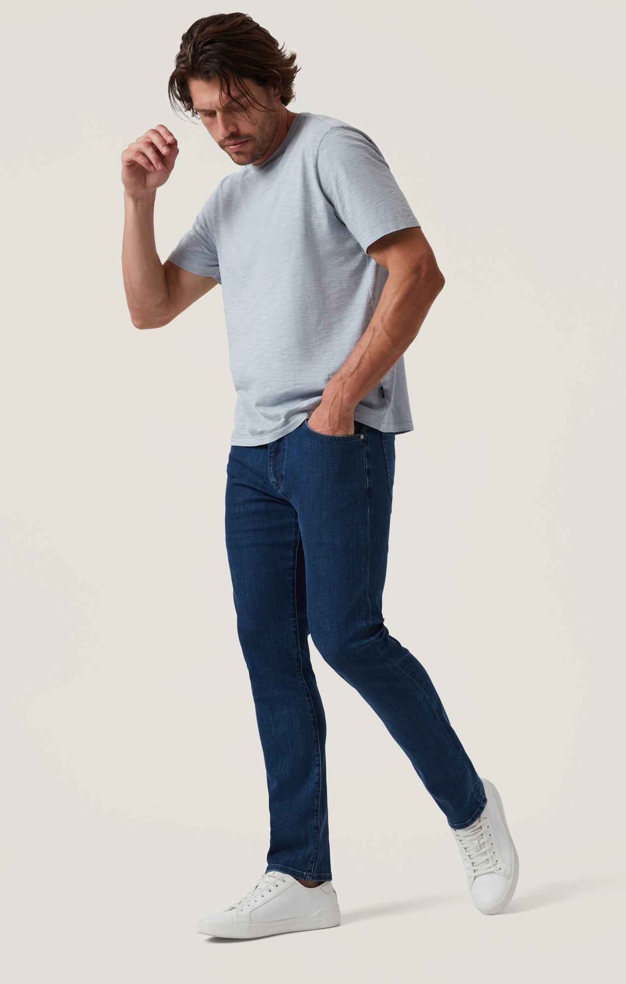 Courage Straight Leg Jeans in Night Blue Urban