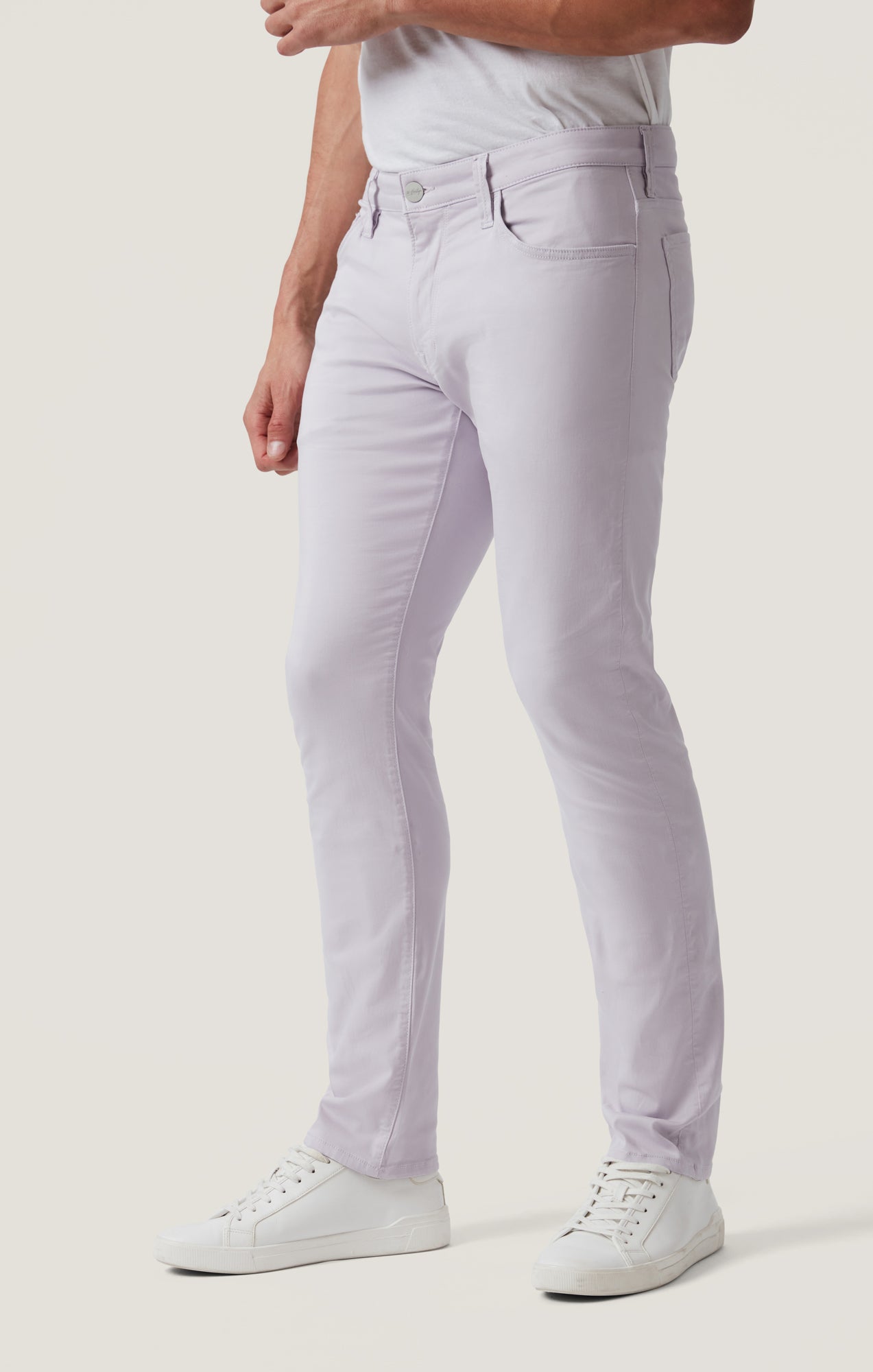 Cool Tapered Pants in Lilac Twill