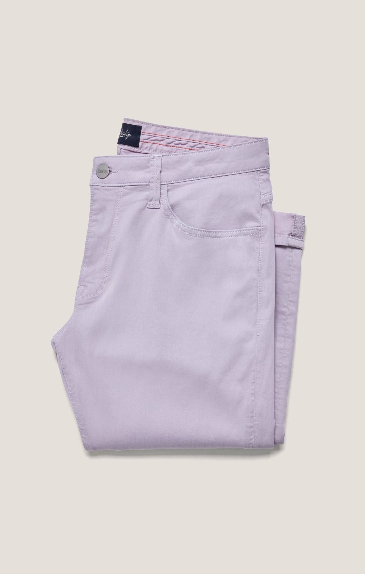 Cool Tapered Pants in Lilac Twill