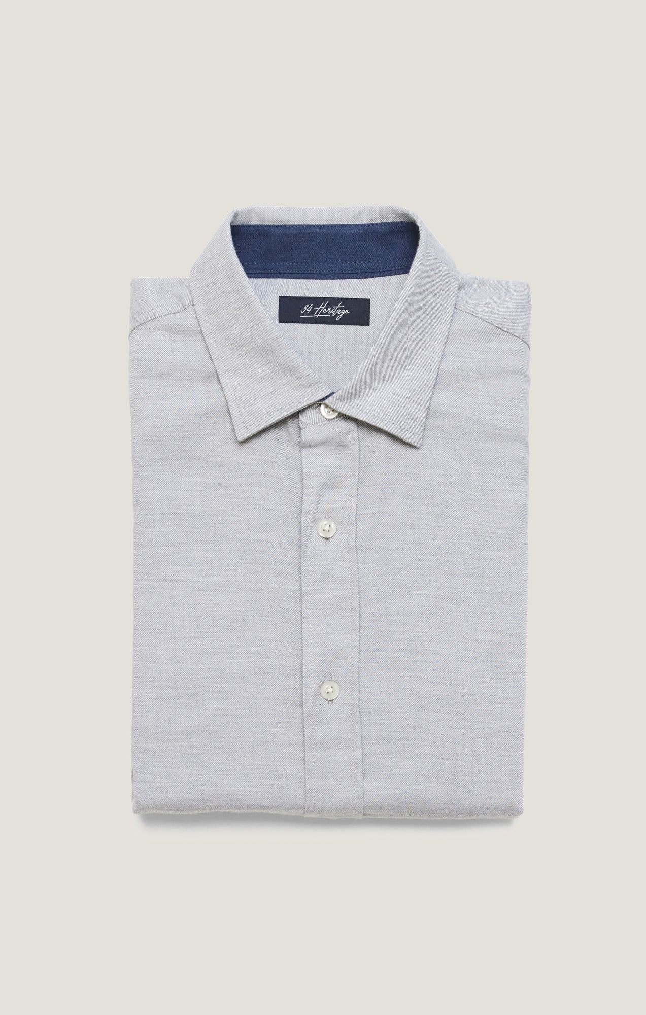 Herringbone Shirt In Grey Melange