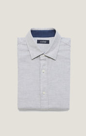 Herringbone Shirt In Grey Melange