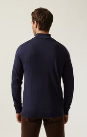 Quarter Zip Sweater In Navy