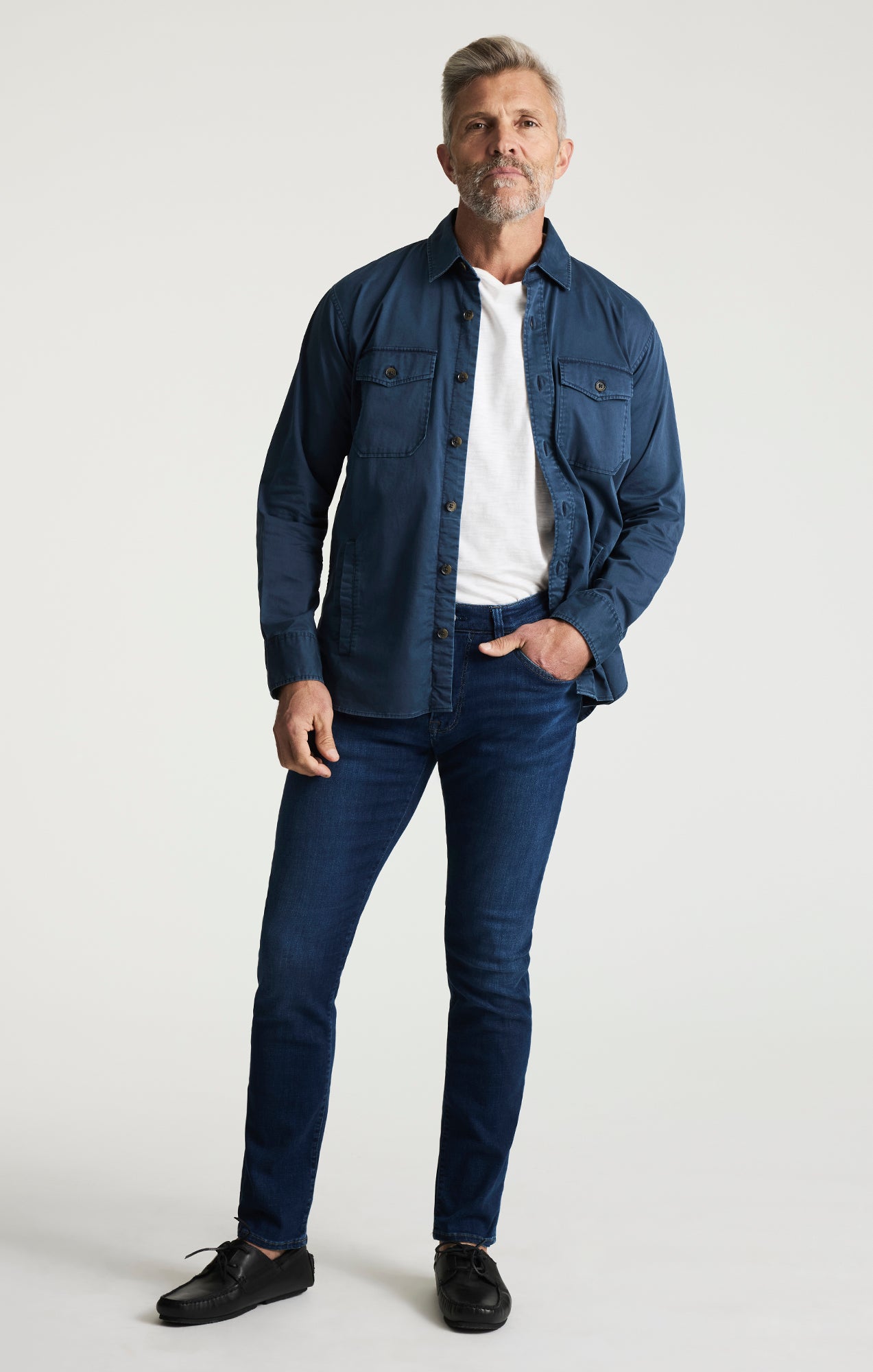 Cool Tapered Leg Jeans in Dark Brushed Organic Ultra