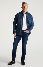 Cool Tapered Leg Jeans in Dark Brushed Organic Ultra