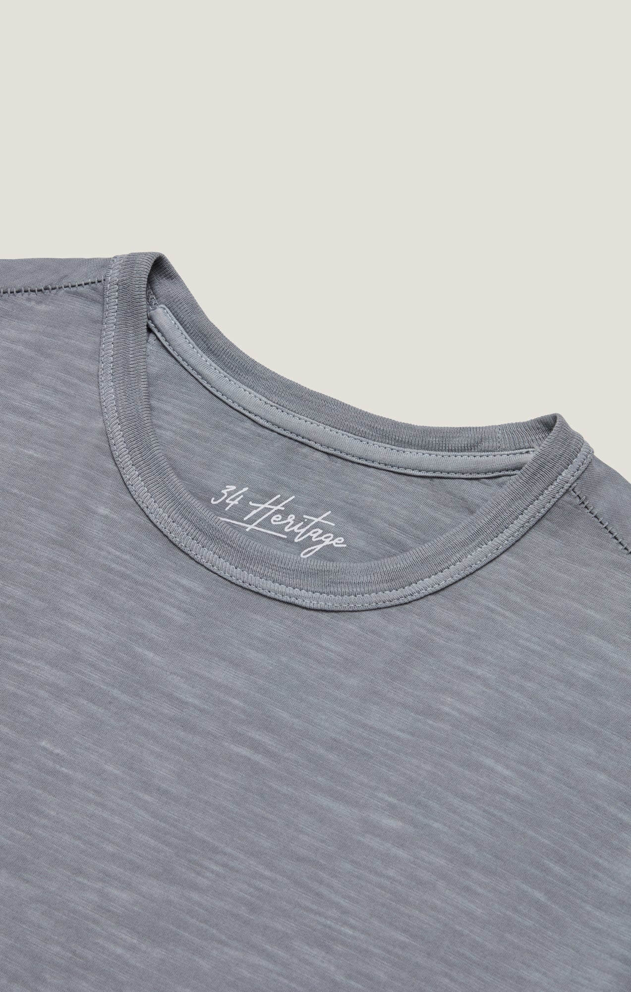 Slub Crew Neck T-Shirt in Monument Grey