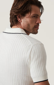 Polo Sweater in Off White