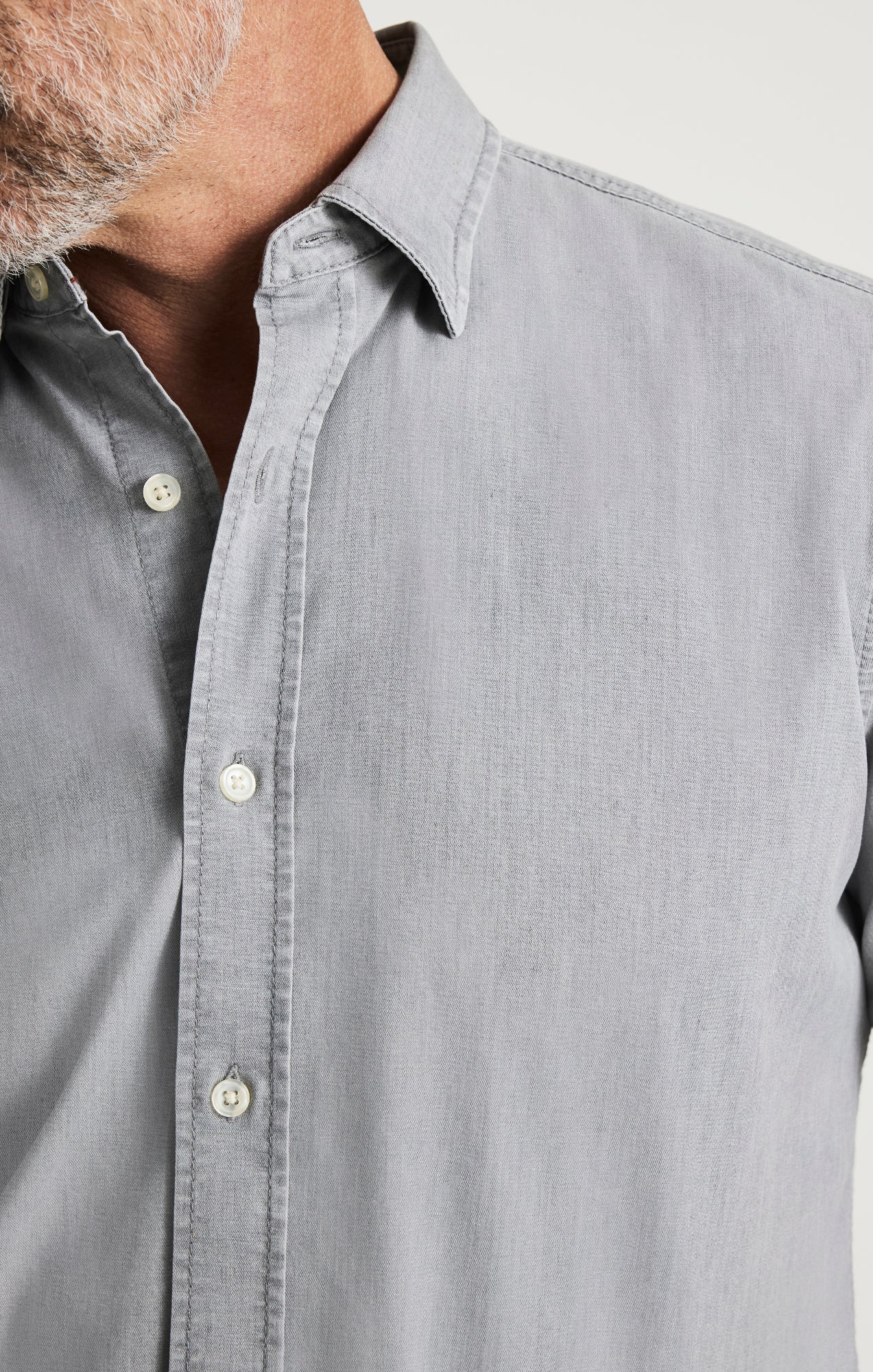 Denim Shirt In Grey Indigo