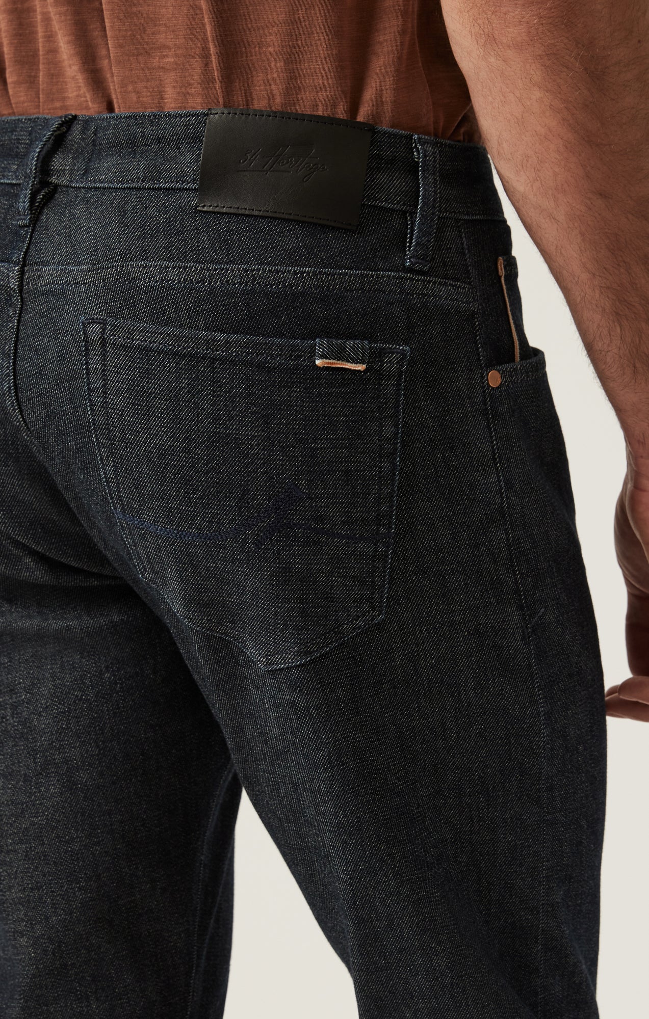 Courage Straight Leg Pants in Dark Blue Selvedge