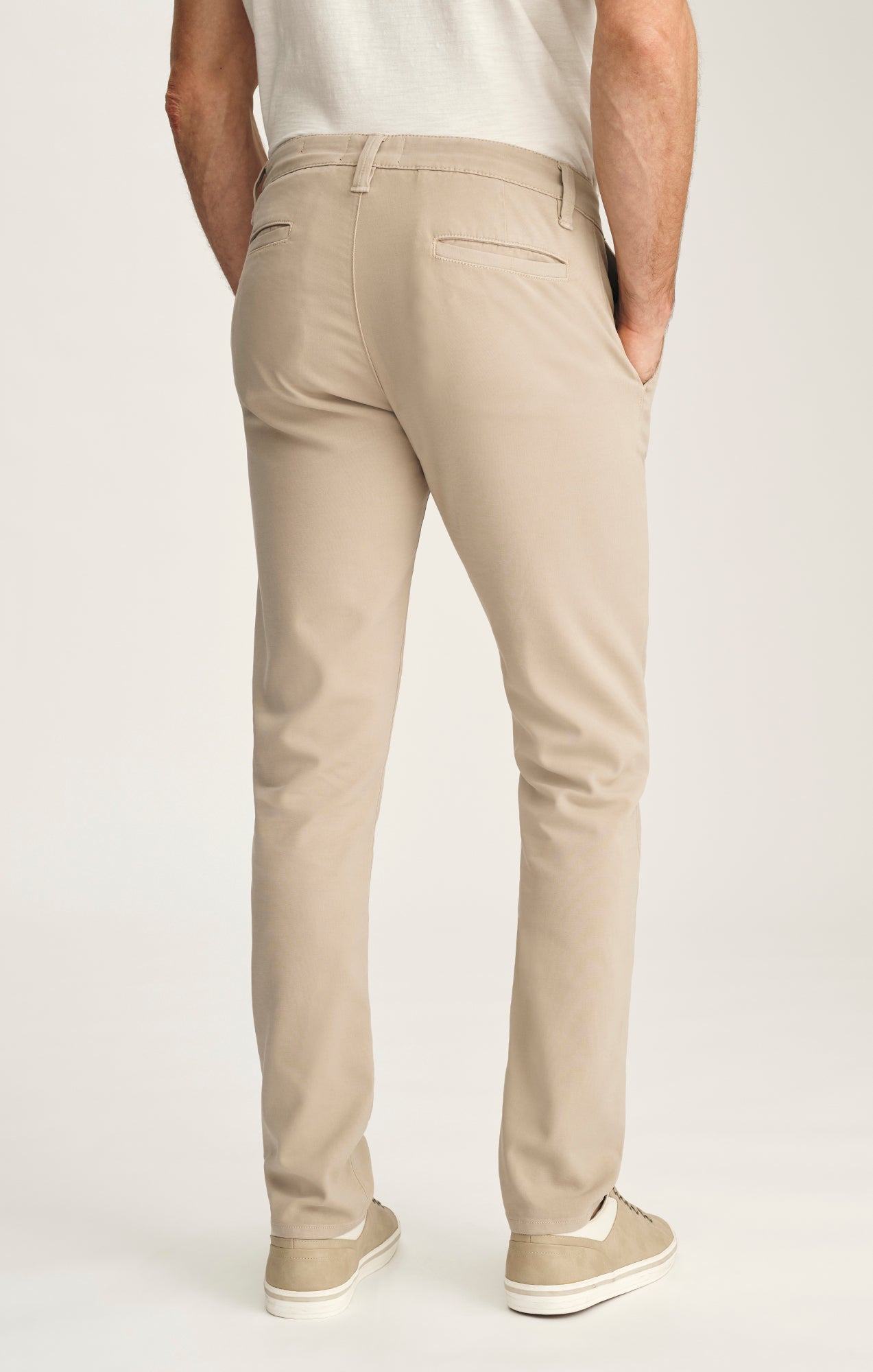 Verona Straight Leg Chino Pants In Mushroom High Flyer
