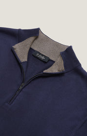 Quarter Zip Sweater In Navy