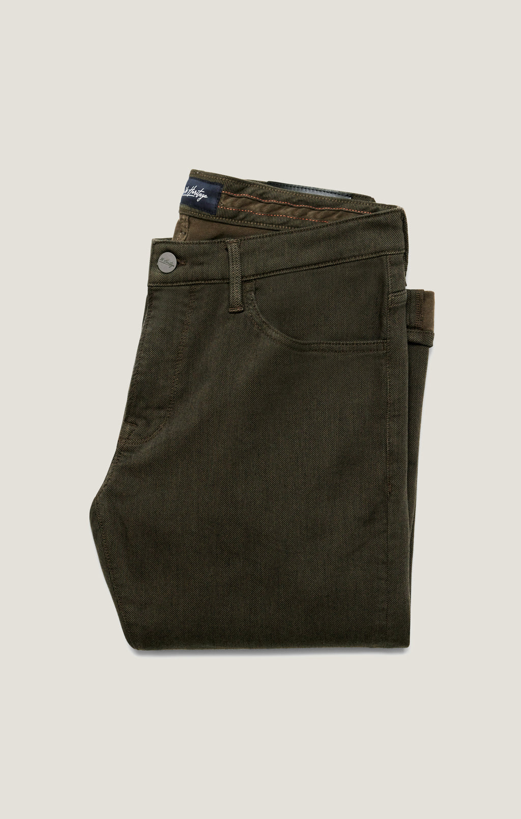 Cool Tapered Leg Pants in Green Diagonal
