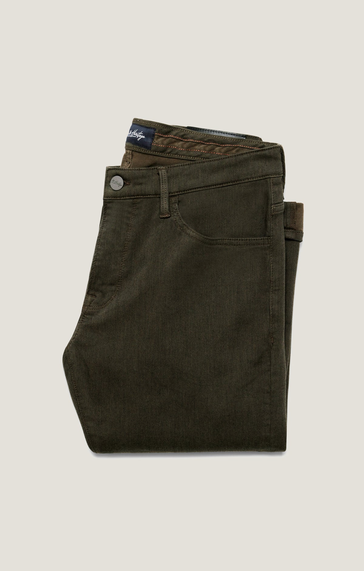 Cool Tapered Leg Pants in Green Diagonal