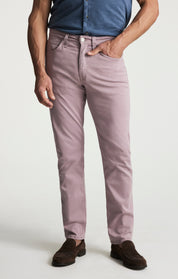 Courage Straight Leg Pants In Lavender Twill