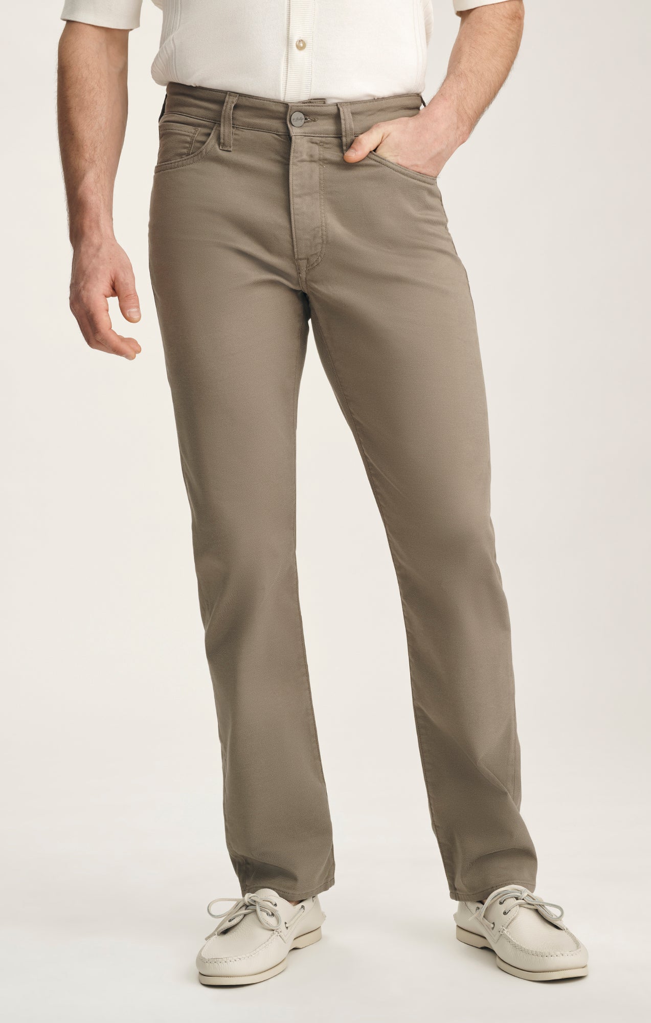Courage Straight Leg Jeans In Light Olive Coolmax
