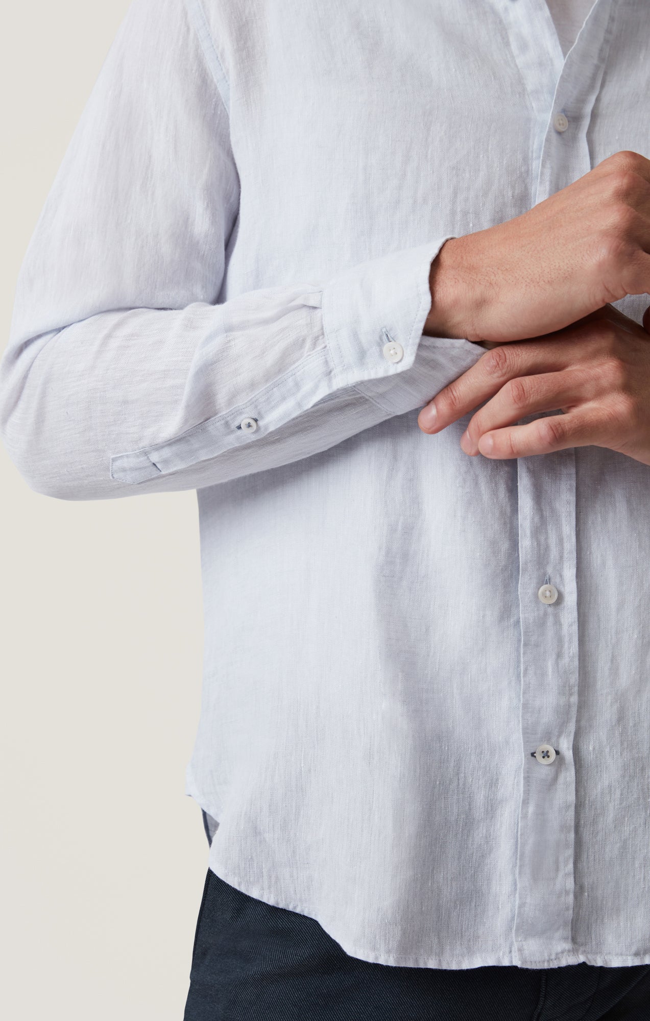 Linen Chambray Shirt in Chalk