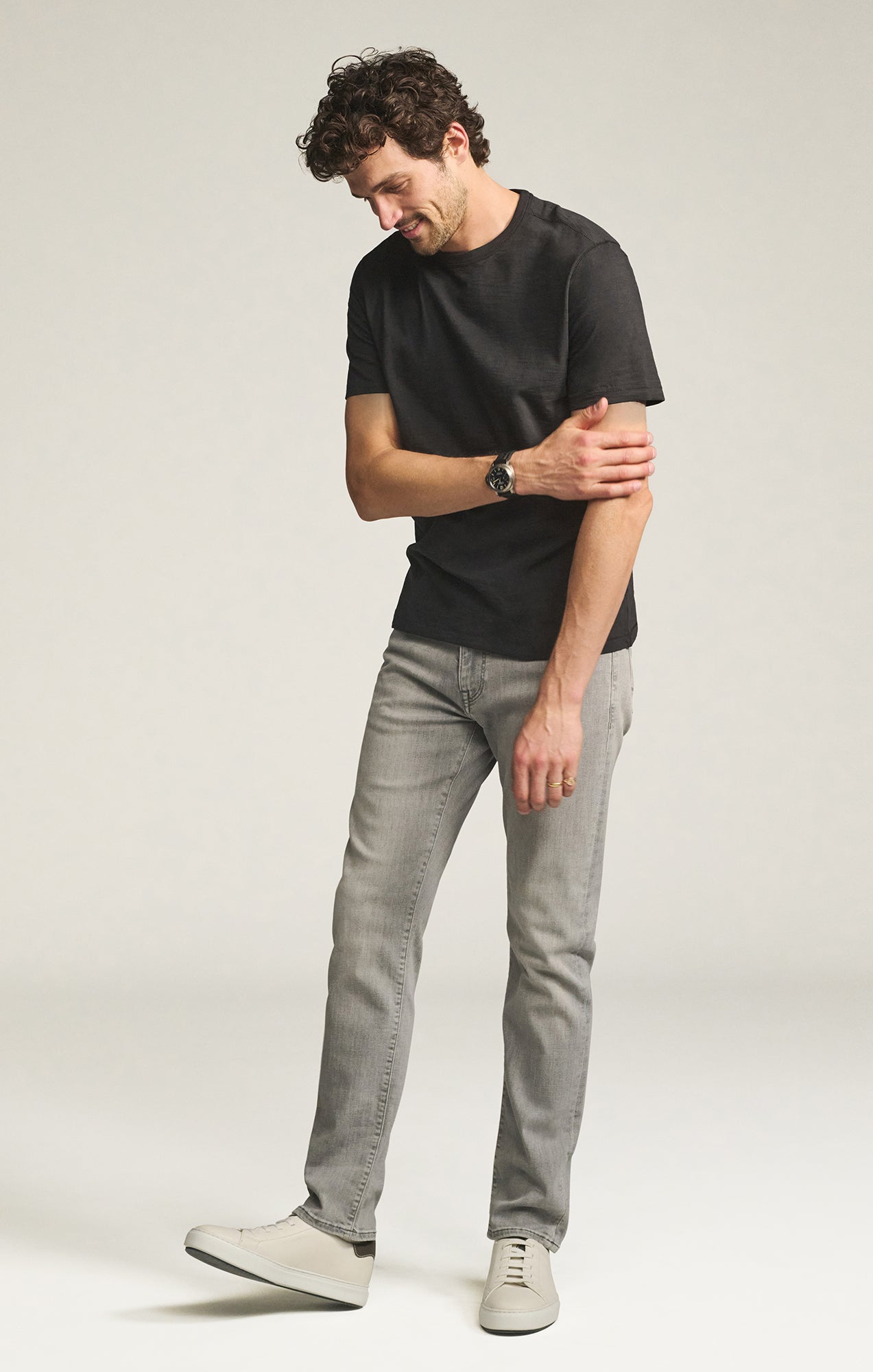 Courage Straight Leg Jeans in Light Grey Organic Ultra