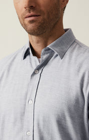 Herringbone Shirt In Grey Melange