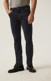 Cool Tapered Leg Pants in Charcoal Cord