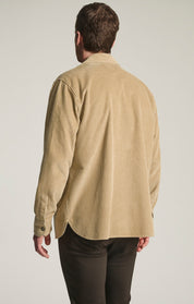 Corduroy Overshirt In Aluminum