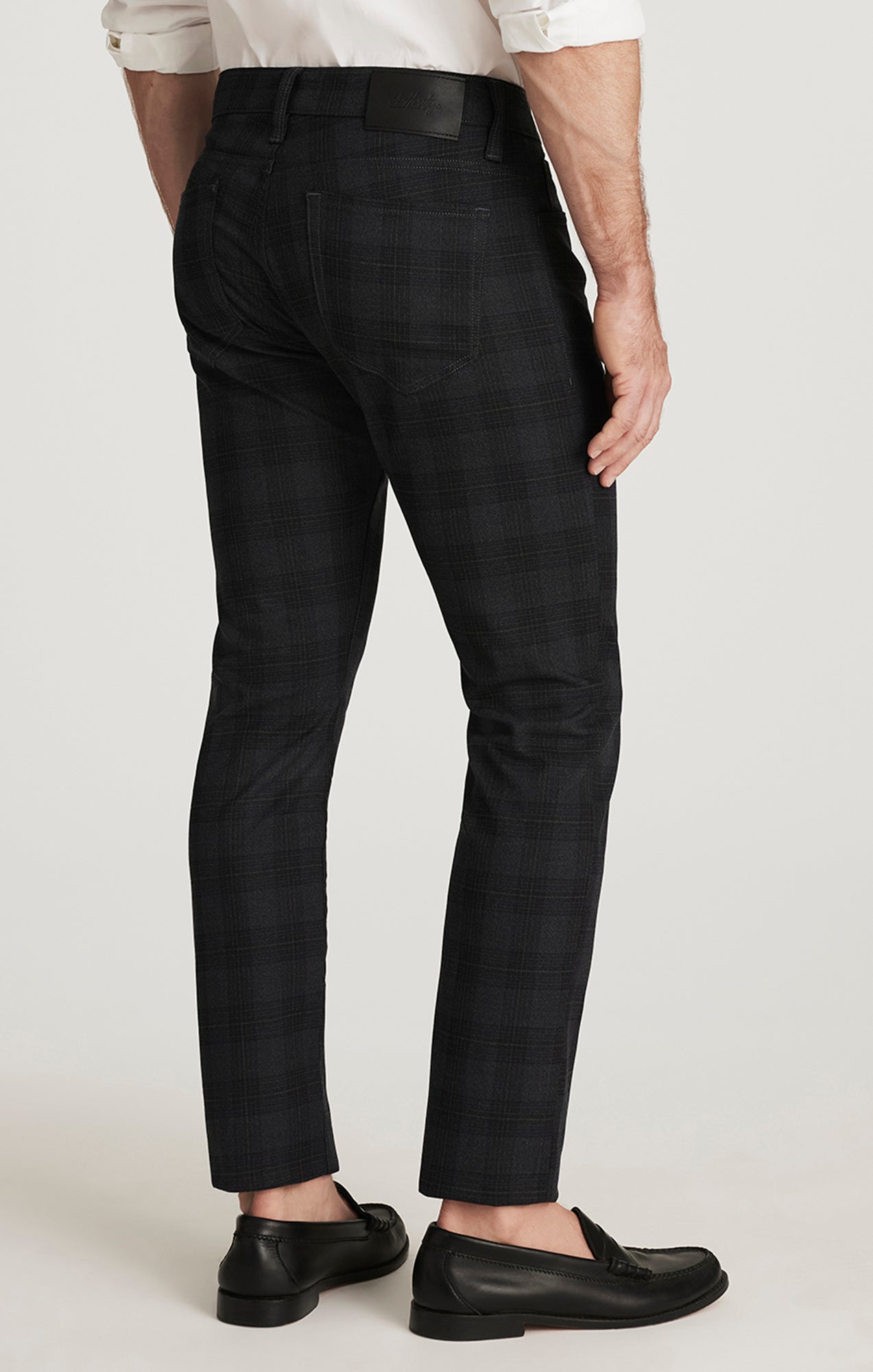 Cool Tapered Leg Pants in Grey Check
