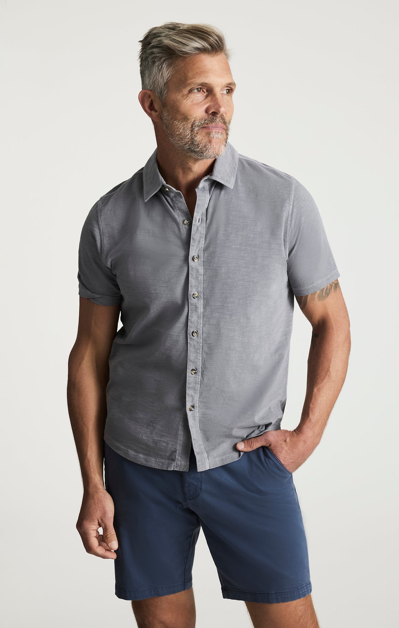 Jersey Shirt In Chiseled Stone